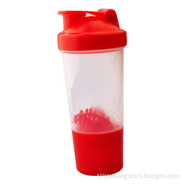 500mL high-quality shaker protein shaker cup with plastic mixer ball, any color
